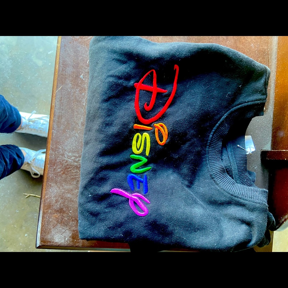 Colorful rainbow Disney sweatshirt
